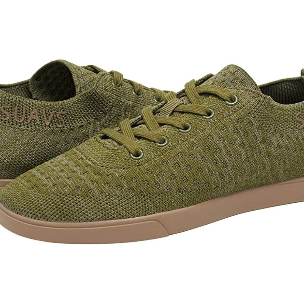 SUAVS "The Zilker" olive green low top sneaker